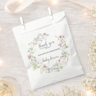 Wildflower Couples Baby Shower  Favour Bags
