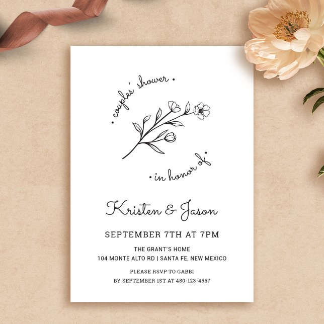 Wildflower Couples Shower Invitation (Wildflower Couples Shower Invitation by Fiesta Valley Print)