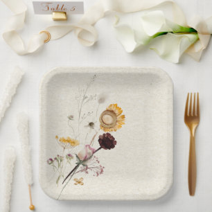 Wildflower Custom Paper Plate