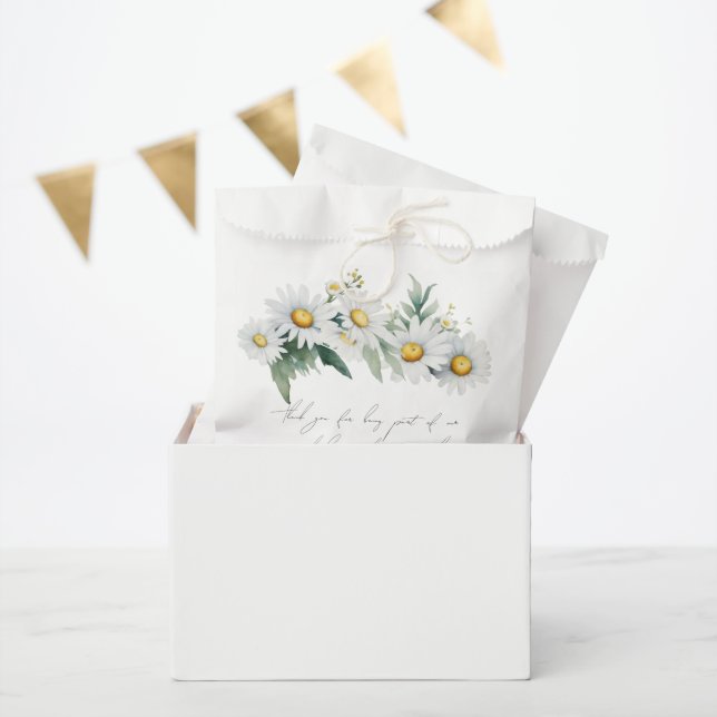 Wildflower daisies treat bag wedding thank you (Party)