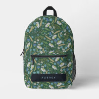 Wildflower Daisy Pattern Forest Green