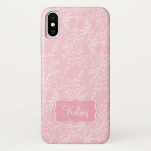 Wildflower damask patterned pink name case