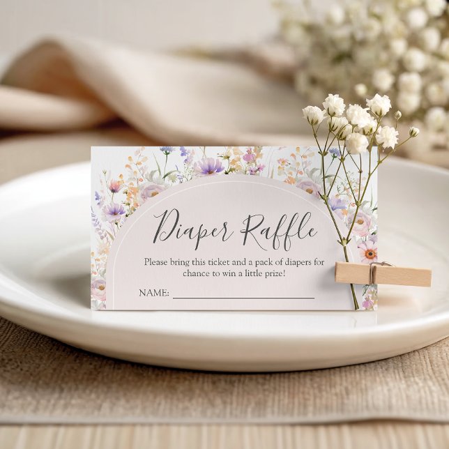 Wildflower Diaper Raffle  Card (Creator Uploaded)