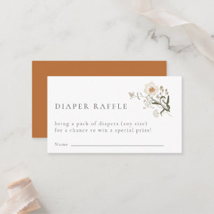 Wildflower Diaper Raffle Enclosure Card