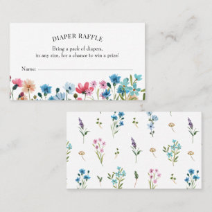 Wildflower Diaper Raffle Insert Card