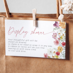 Wildflower Display Shower Bridal Love in Bloom Enclosure Card