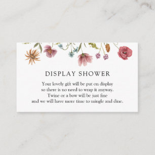 Wildflower Display Shower Enclosure Card