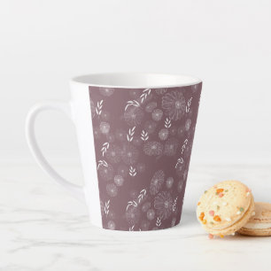 Wildflower Doodles Pattern  Latte Mug