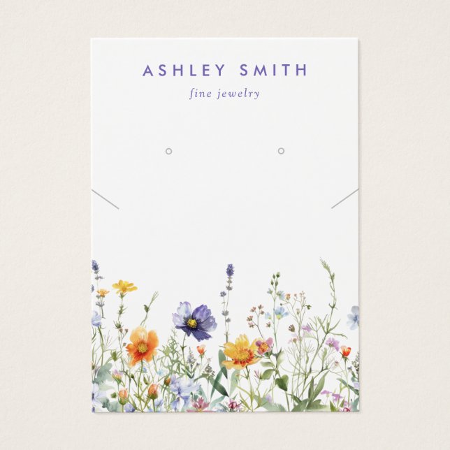 Wildflower Earring Necklace Display Card (Front)