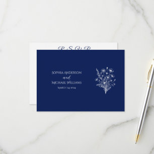 Wildflower Elegance-RSVP-Wedding- Postcard