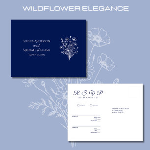 Wildflower Elegance-RSVP-Wedding- Postcard