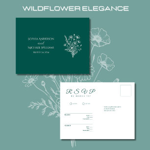 Wildflower Elegance-RSVP-Wedding- Postcard