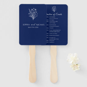 Wildflower Elegance-Wedding Program Hand Fan