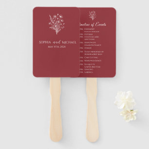 Wildflower Elegance-Wedding Program Hand Fan