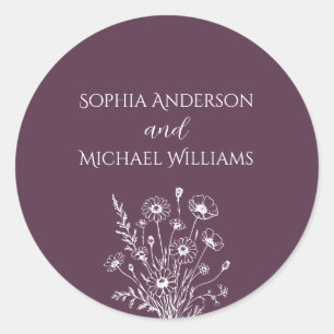 Wildflower Elegance- Wedding Stickers