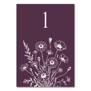 Wildflower Elegance-Wedding Table Card