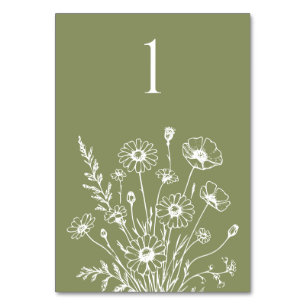 Wildflower Elegance-Wedding Table Card
