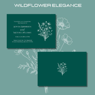 Wildflower Elegance Wedding Theme Invitation
