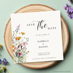 Wildflower Elegant Chic Wedding Save The Date