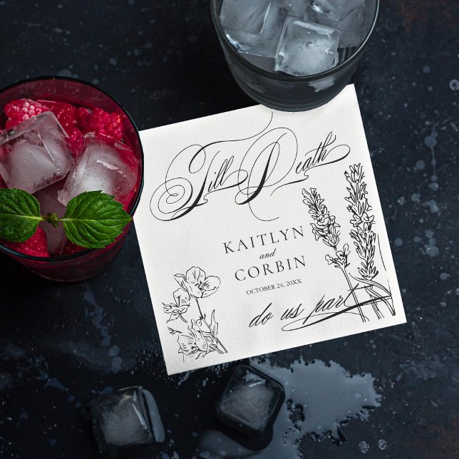Wildflower Elegant Gothic Wedding Napkins (Creator Uploaded)