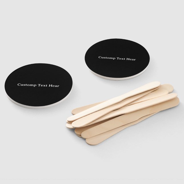 Wildflower Elegant Gothic Wedding Program Hand Fan (Non-assembled)