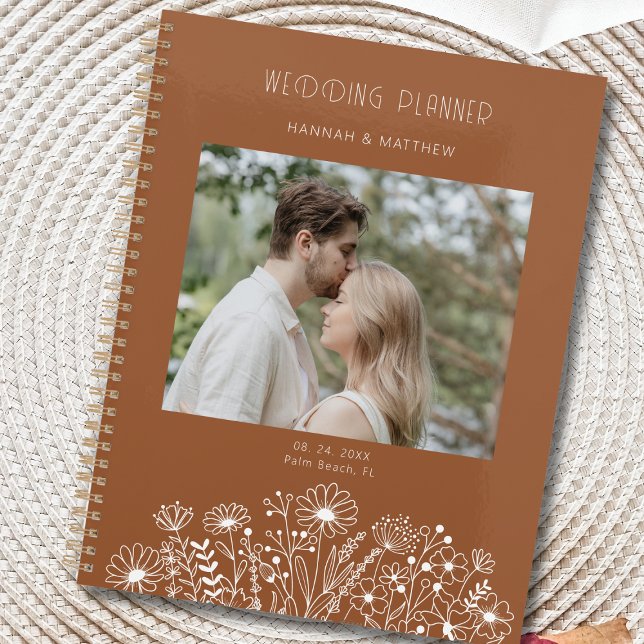 Wildflower Elegant Terracotta  Boho Photo Wedding  Planner (Creator Uploaded)