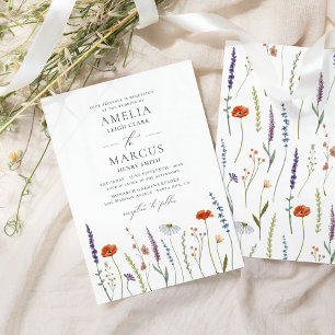 Wildflower Elegant Wedding Invitation