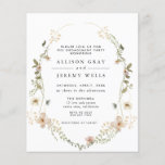 Wildflower Engagement Party Invitation Flyer<br><div class="desc">This timeless,  romantic design features a whimsical watercolor floral bouquet with soft colours and botanical accents. All aspects of this design can be edited (font,  text size,  or floral accents moved/removed) to fit your needs. Please contact me if you need help with this design.</div>