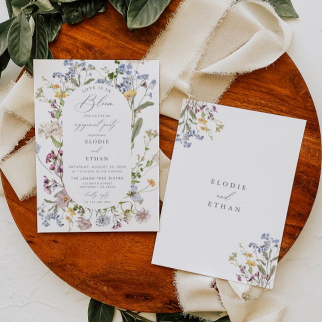 Wildflower Engagement Party Invite Love in Bloom (Creator Uploaded)