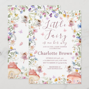 Wildflower Fairy Garden Baby Shower Invitation