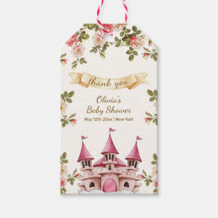Wildflower Fairytale Castle Baby Shower Thank You Gift Tags