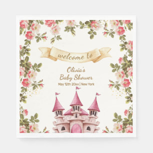 Wildflower Fairytale Castle Baby Shower Welcome  Napkin