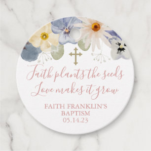 Wildflower Faith Plants the seeds Baptism Favour T Tags