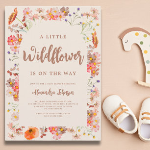 Wildflower Fall Baby Shower Invitation