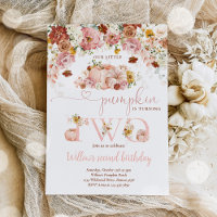 Wildflower Fall Floral Rustic Pumpkin 2nd Birthday