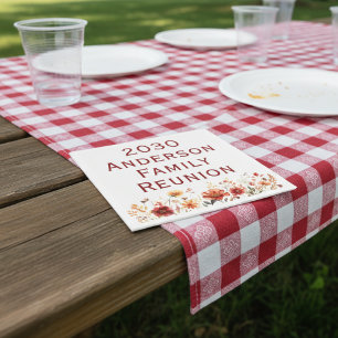 Wildflower Family Reunion Picnic Potluck Dinner Napkin
