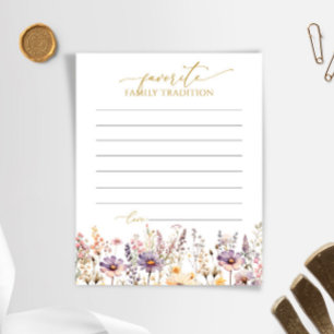 Wildflower Family Traditions Baby Shower Card