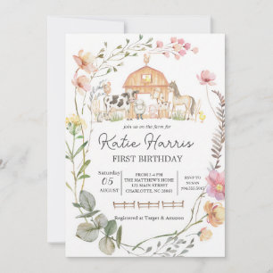 Wildflower Farm Birthday Invitation