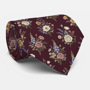 Wildflower Faux Silk English Garden Gentleman's Tie