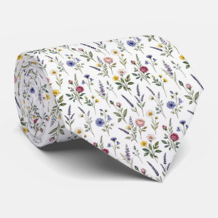 Wildflower Faux Silk English Garden Gentleman's Tie