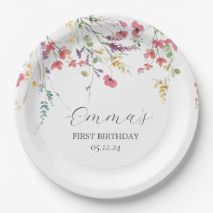 Wildflower favour tag,Wildflower Birthday favour t Paper Plate