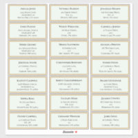 Wildflower Fern Mint Green Wedding Guest Address