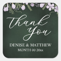 Wildflower & Fern on Forest Green