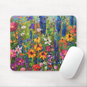 Wildflower field Acrylic painting Mouse Pad