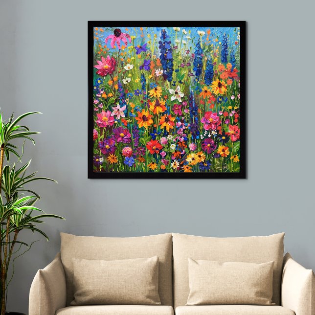 Wildflower field Acrylic painting Photo Print (Creator Uploaded)