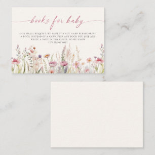 Wildflower Field Baby Shower Books For Baby Enclosure Card