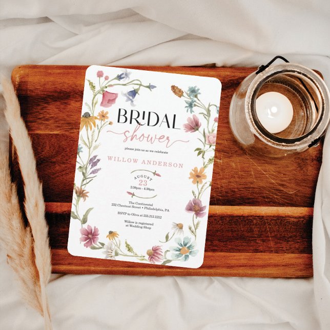 Wildflower Field Boho Bridal Shower Invitation (Creator Uploaded)