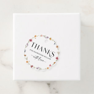 Wildflower Field Boho Favour Tag