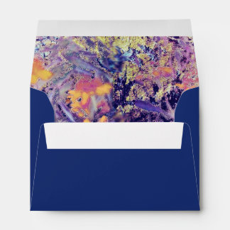 Wildflower Field Impressionism-Blue Yellow Envelope