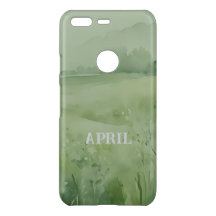 Wildflower field in green watercolor